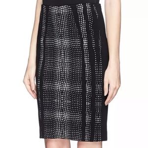 Diane Von Furstenberg Blk Marta Pencil Skirt 8